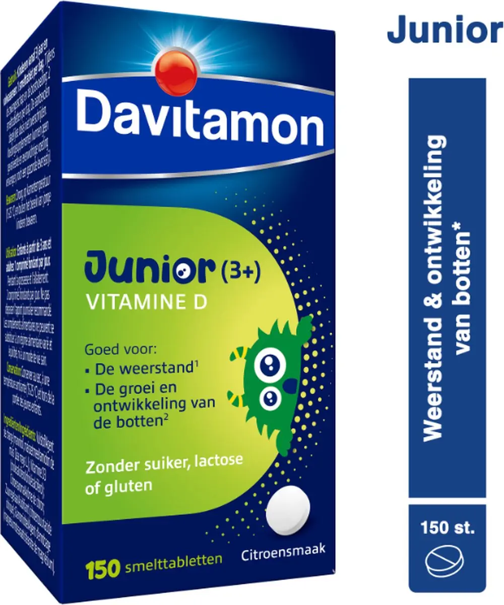 Davitamon Junior Vitamine D 150 Smelttabletten