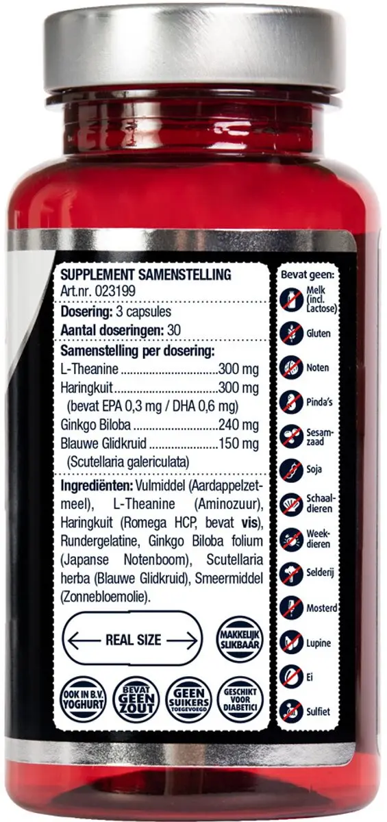 Lucovitaal L-theanine Omega 3 - 270 Capsules (3x90)
