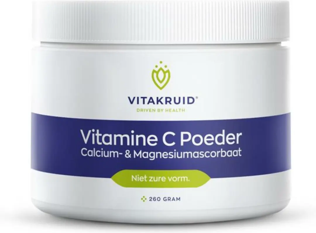 Vitakruid Vitamine C Poeder Calcium- & Magnesiumascorbaat 2x260g