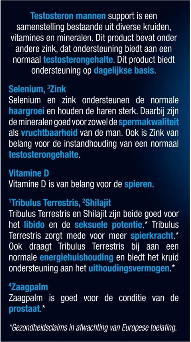 Lucovitaal Testosteron Mannen Support 30 tabletten