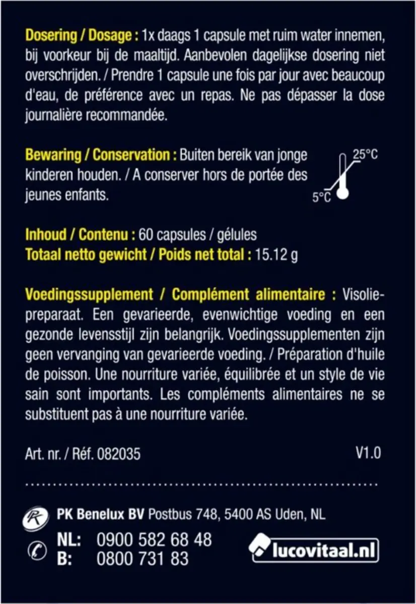 Lucovitaal Visolie Omega 3 Mini Softgels - 60 Stuks