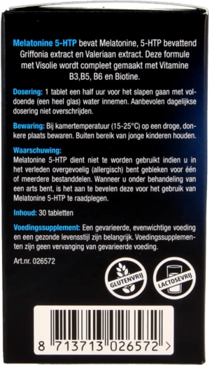 Lucovitaal Melatonine 5-HTP L-Tryptofaan 30 Tabletten