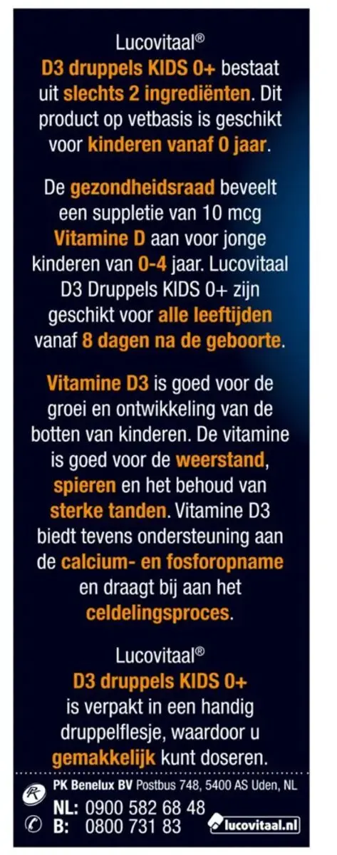 Lucovitaal Vitamine D3 Druppels Kids 100ml - 2 Stuks