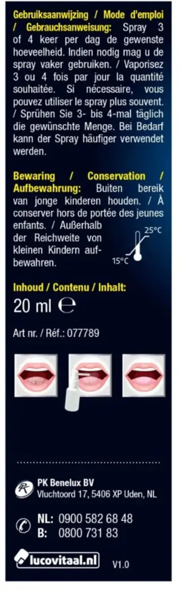 Lucovitaal Droge Mond Spray 20ml - 2 Stuks