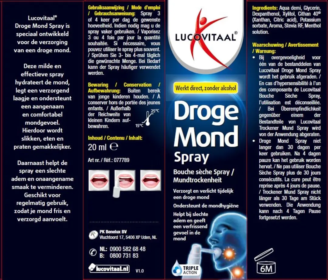 Lucovitaal Droge Mond Spray 20ml - 2 Stuks