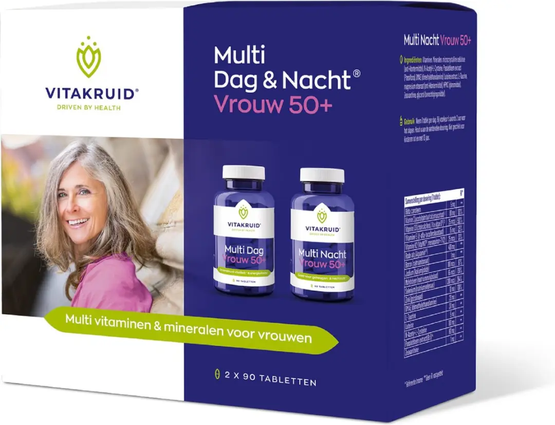 Vitakruid Multi Dag & Nacht Vrouw 50+