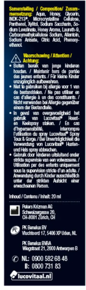Lucovitaal Hoest en Keelspray - 2x20ml