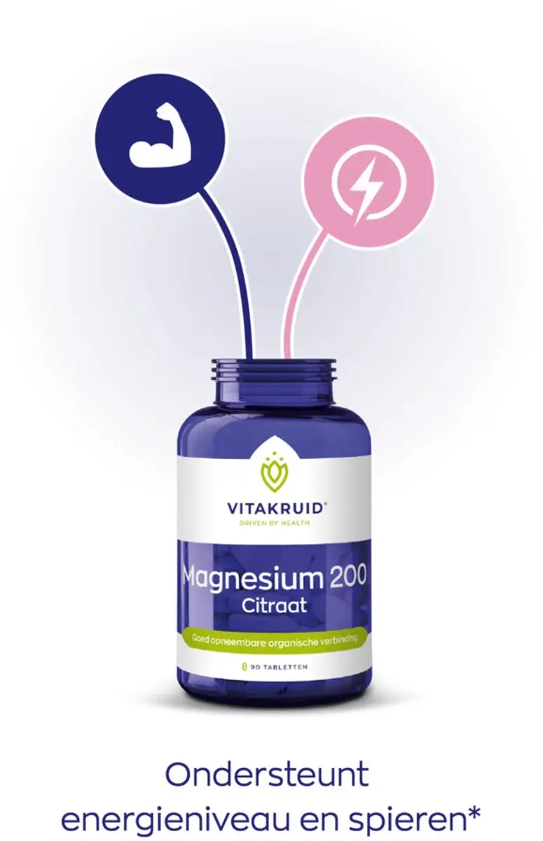 Vitakruid Magnesium 200 Citraat 90 Tabletten