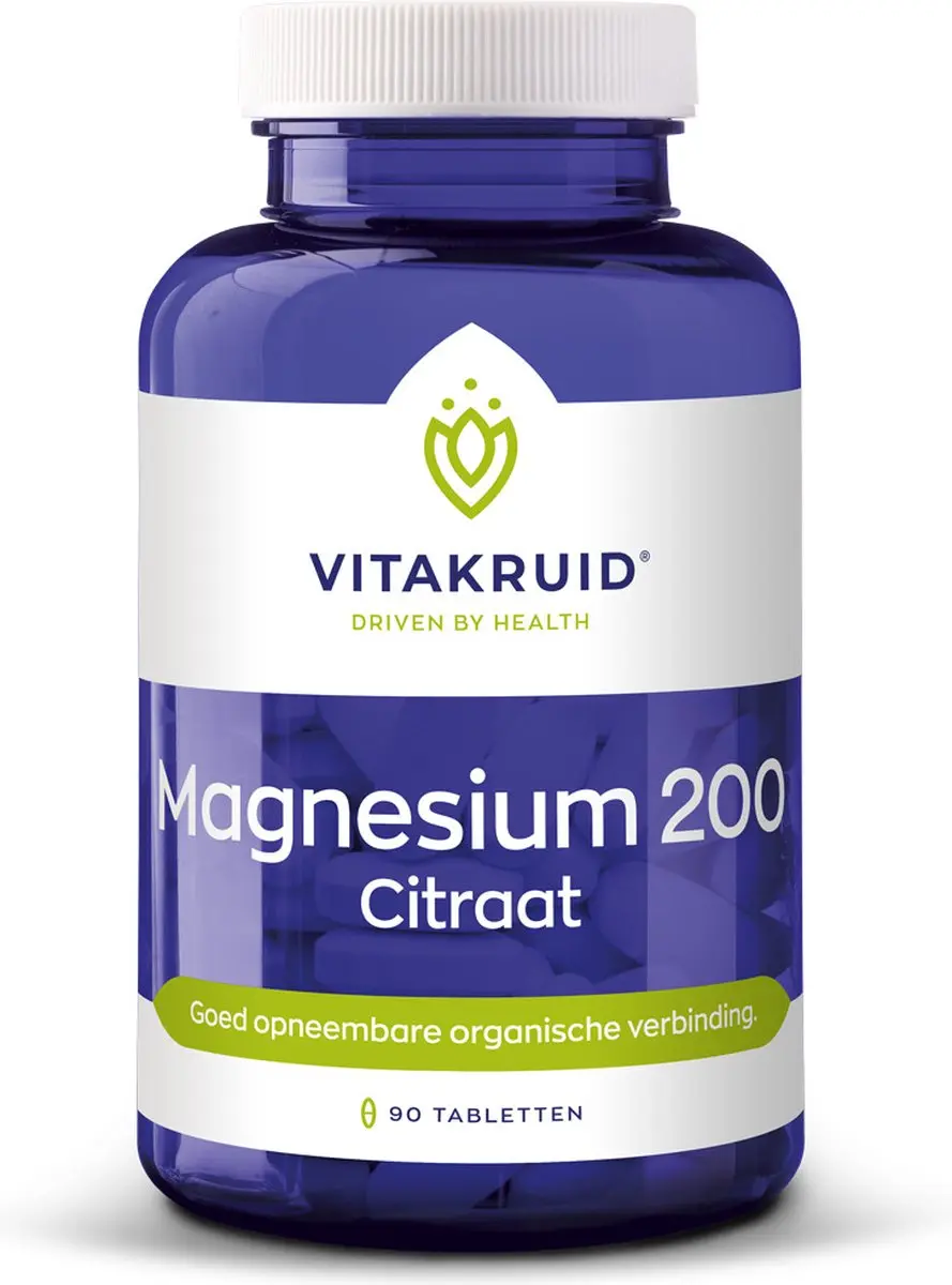 Vitakruid Magnesium 200 Citraat 90 Tabletten