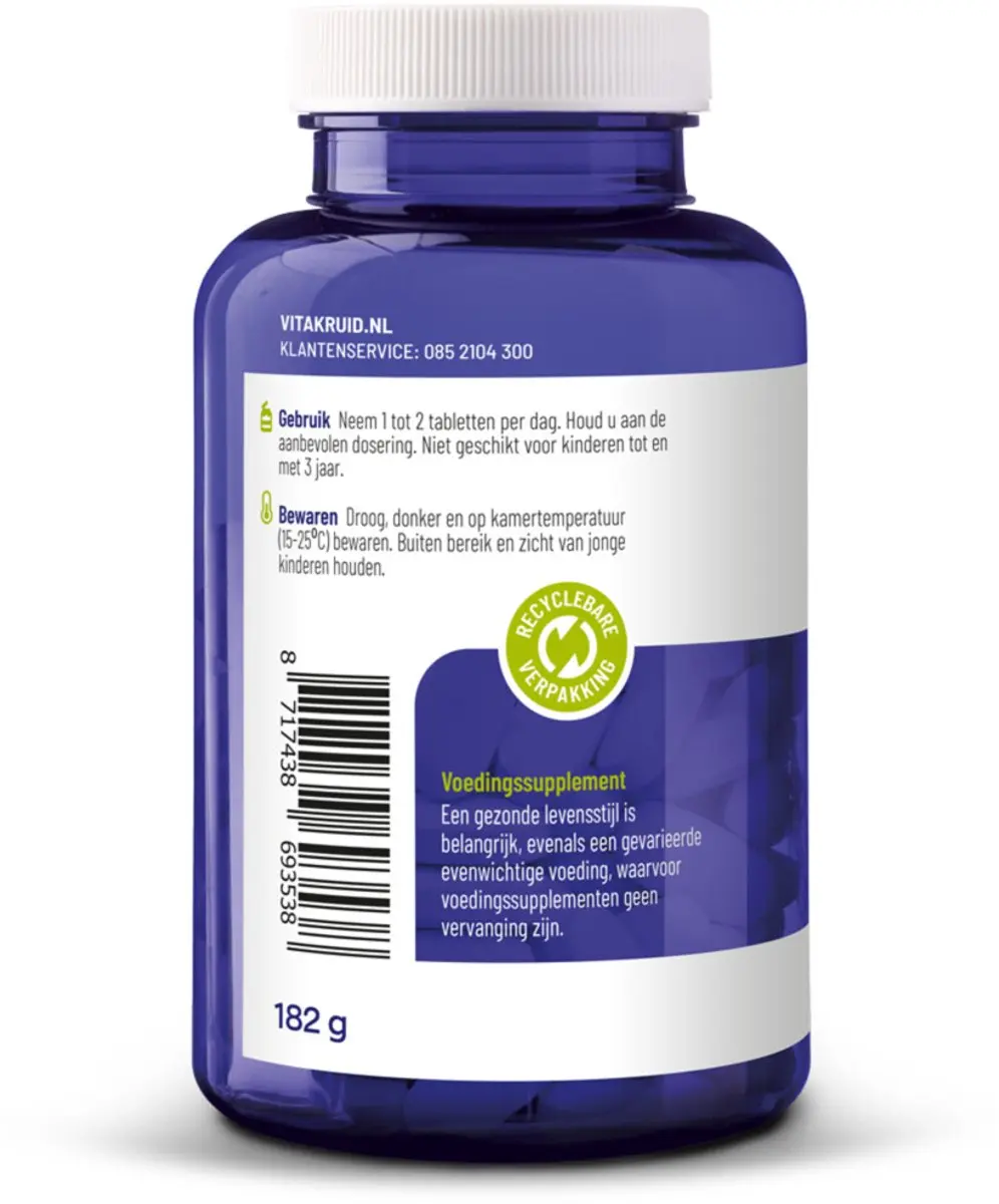 Vitakruid Magnesium 150 Tauraat - 90 tabletten