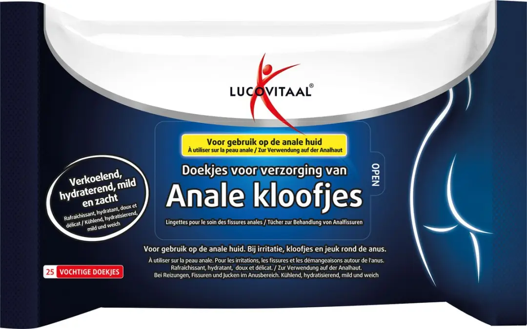 Lucovitaal Anale Kloofjes Doekjes 25 Stuks