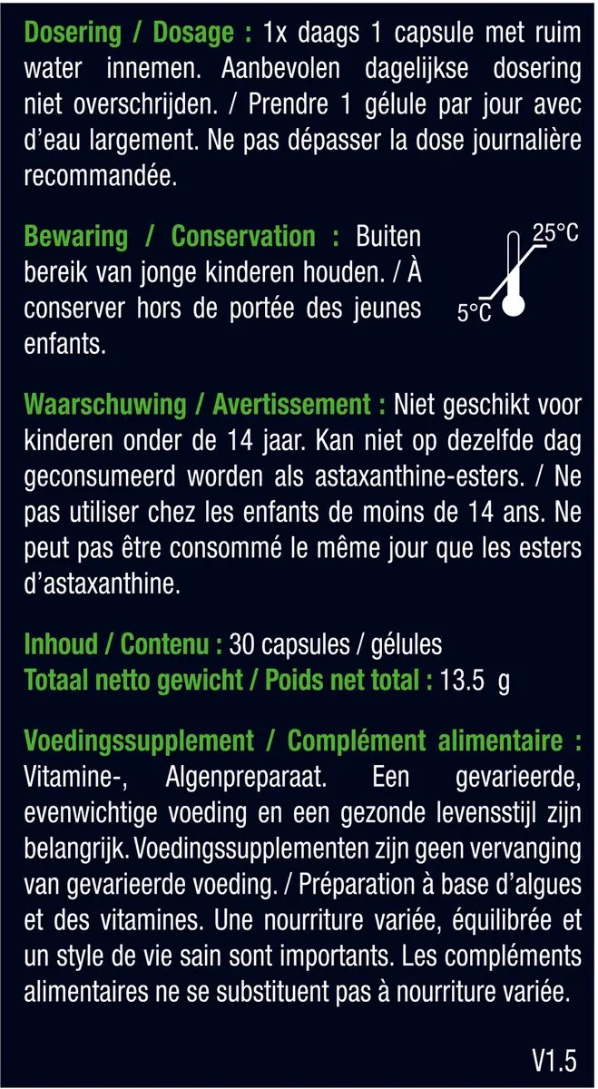 Lucovitaal Astaxanthine 4mg - 30 Capsules