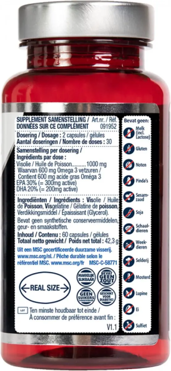 Lucovitaal MSC Visolie Omega 3 - 60 Capsules