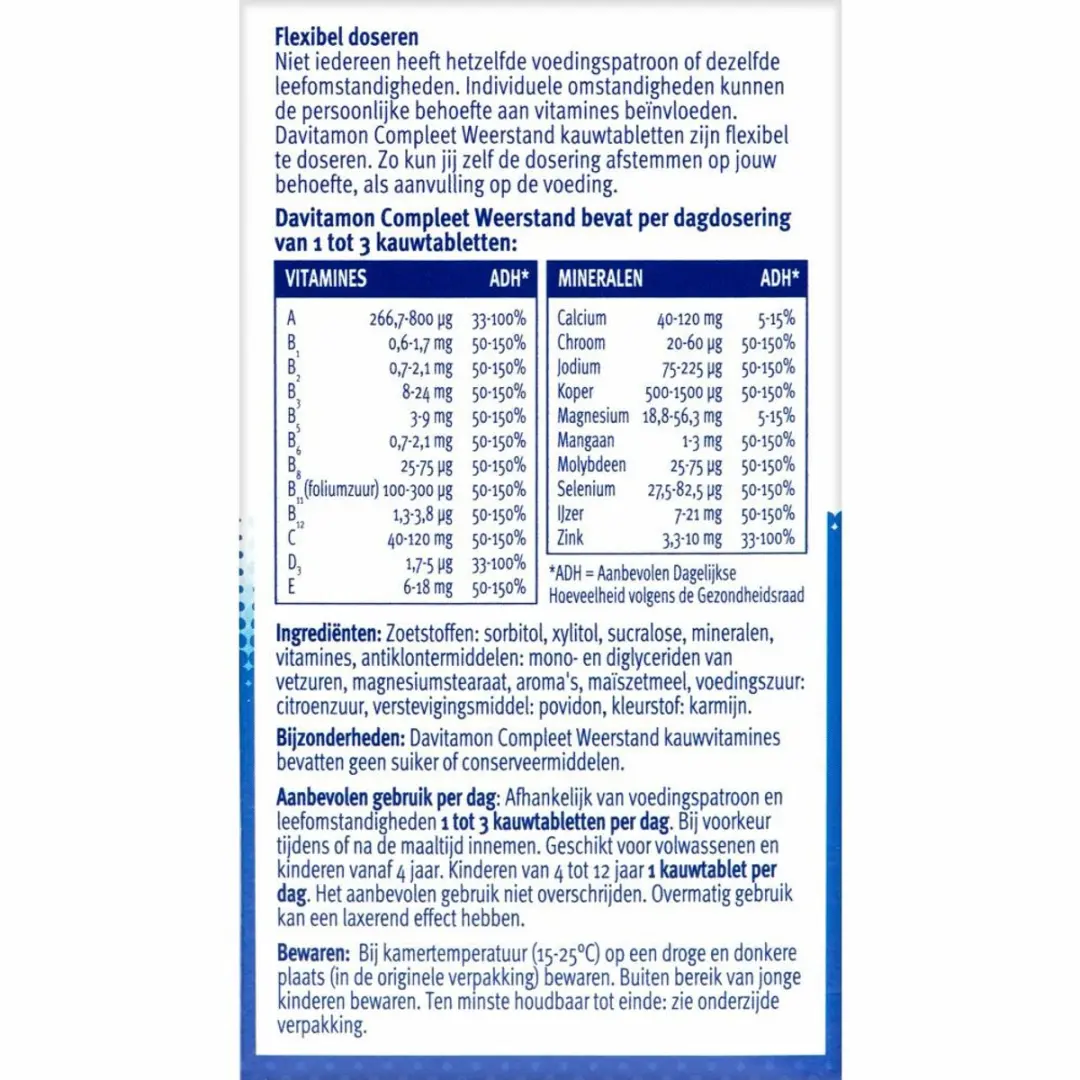 Davitamon Compleet Weerstand Bosvruchten - 2x60 Kauwtabletten