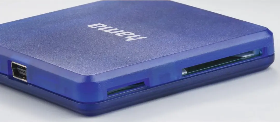 Hama 00124131 Multi Kaartlezer SD/MicroSD/CF - USB 2.0 - Blauw - afbeelding 5 van 5