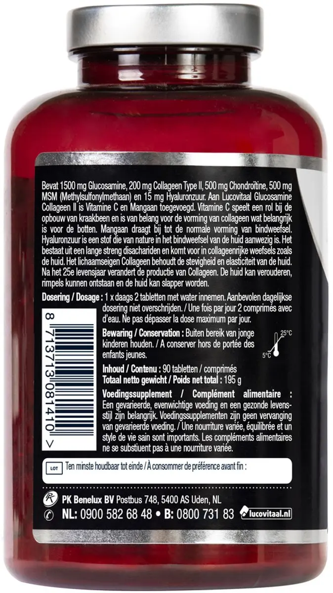 Lucovitaal Glucosamine Collageen Type 2 90 tabletten