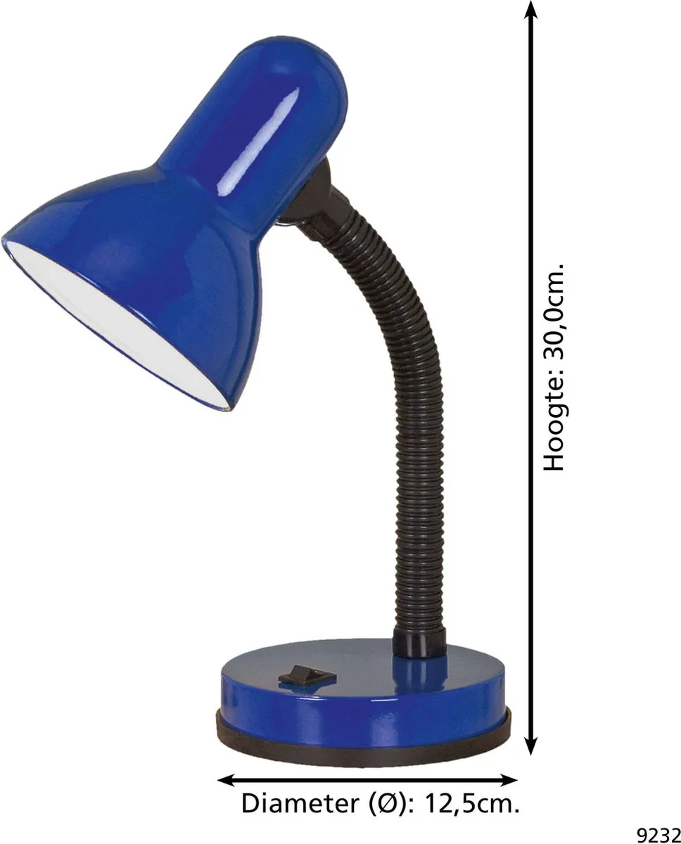 Eglo Basic Tafellamp E27 - 30cm - Blauw