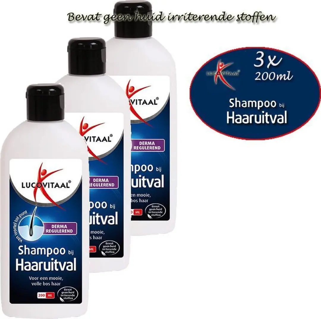 Lucovitaal Shampoo Haaruitval 3x200ml