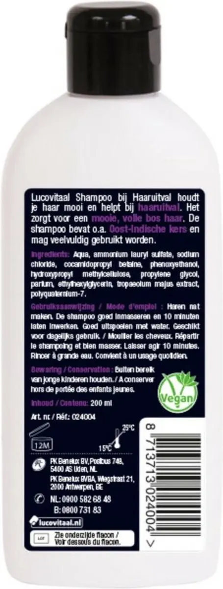 Lucovitaal Shampoo Haaruitval 3x200ml