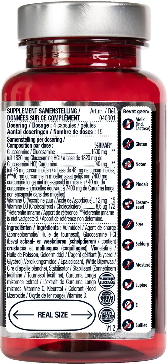 Lucovitaal Glucosamine Curcumine 1500/40mg Voedingssupplement - 60 Capsules