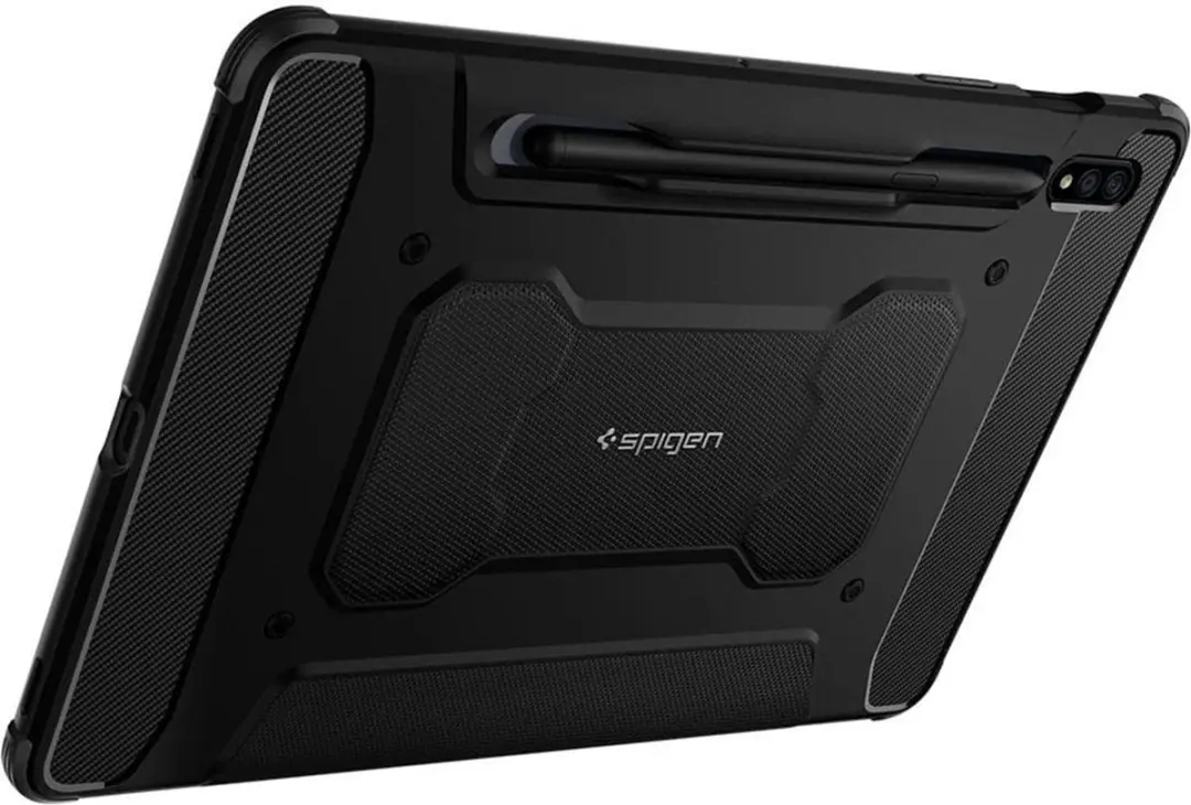 Spigen Rugged Armor Pro ACS01604 Tablethoes - Samsung Galaxy Tab S7/S8 - Zwart