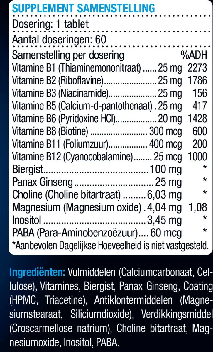 Lucovitaal Vitamine B Complex Forte - 60 tabletten