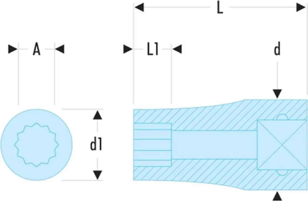 FACOM Doppen 3/4 12-kant K.36B