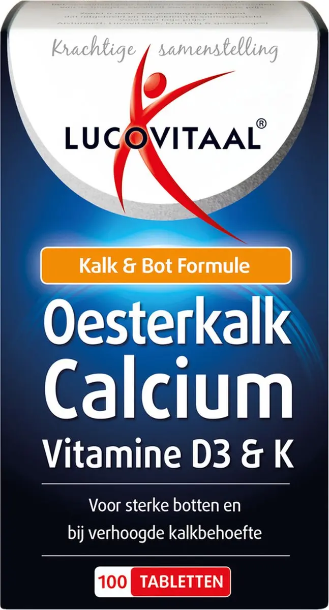 Lucovitaal Oesterkalk Calcium Vitamine D3 & K 100 tabletten