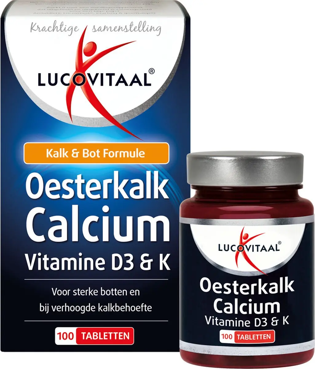 Lucovitaal Oesterkalk Calcium Vitamine D3 & K 100 tabletten