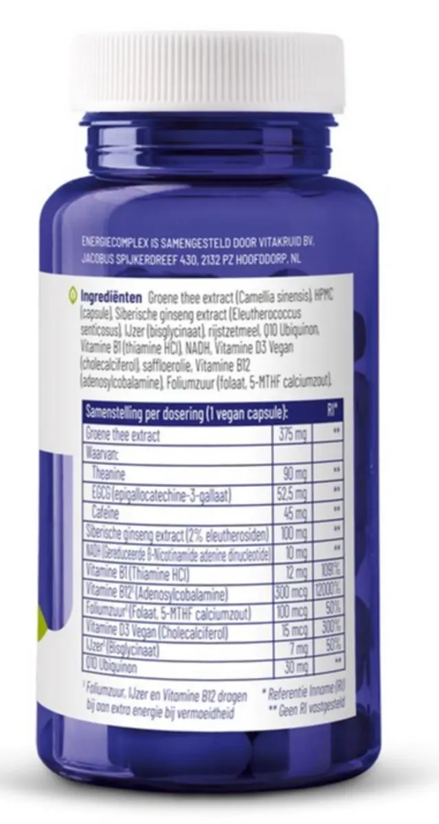Vitakruid Energie Complex 60 Capsules - afbeelding 6 van 6