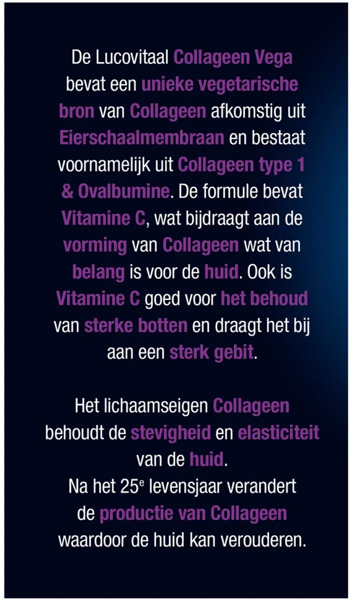 Lucovitaal Collageen Vega Super 30 tabletten