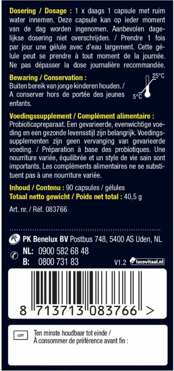 Lucovitaal Pre & Biotica 90 Capsules