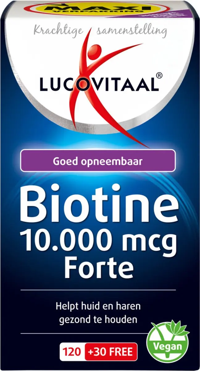Lucovitaal Biotine 10.000 mcg Forte Zuigtabletten - 150 Stuks