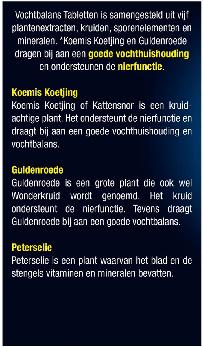 Lucovitaal Vochtbalans Tabletten 60 Stuks