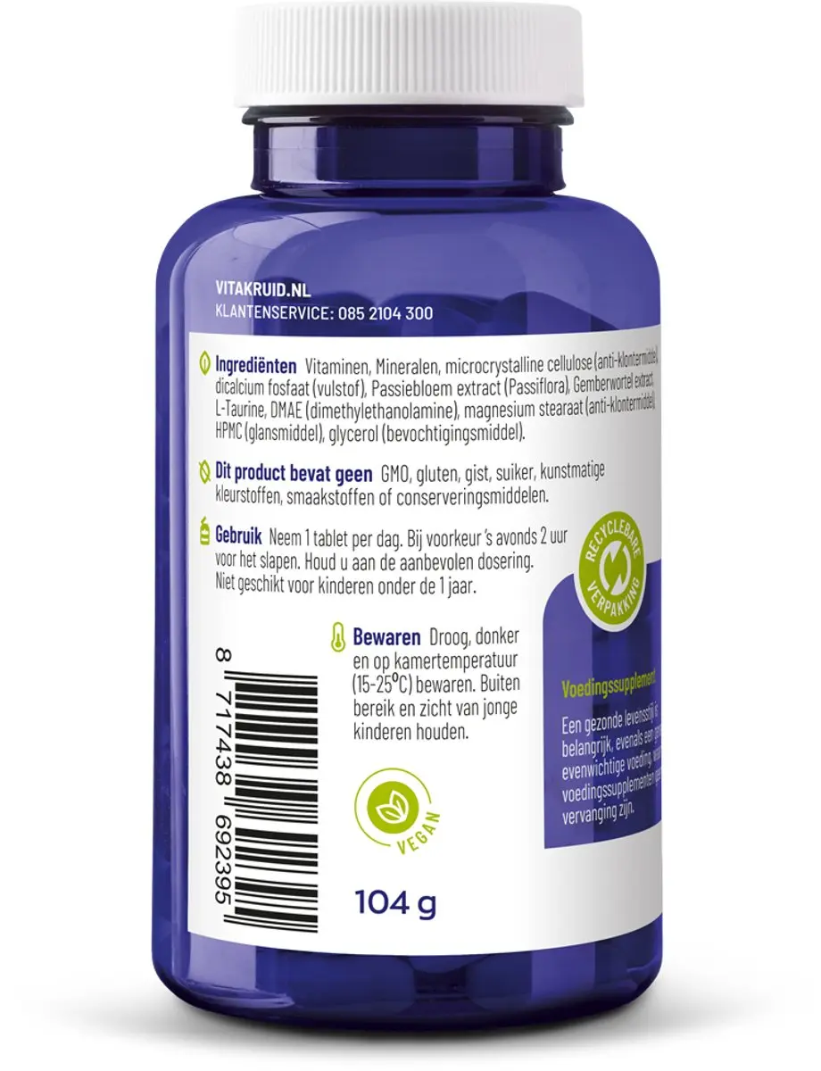 Vitakruid Multi Nacht Man Sport - 30 Tabletten