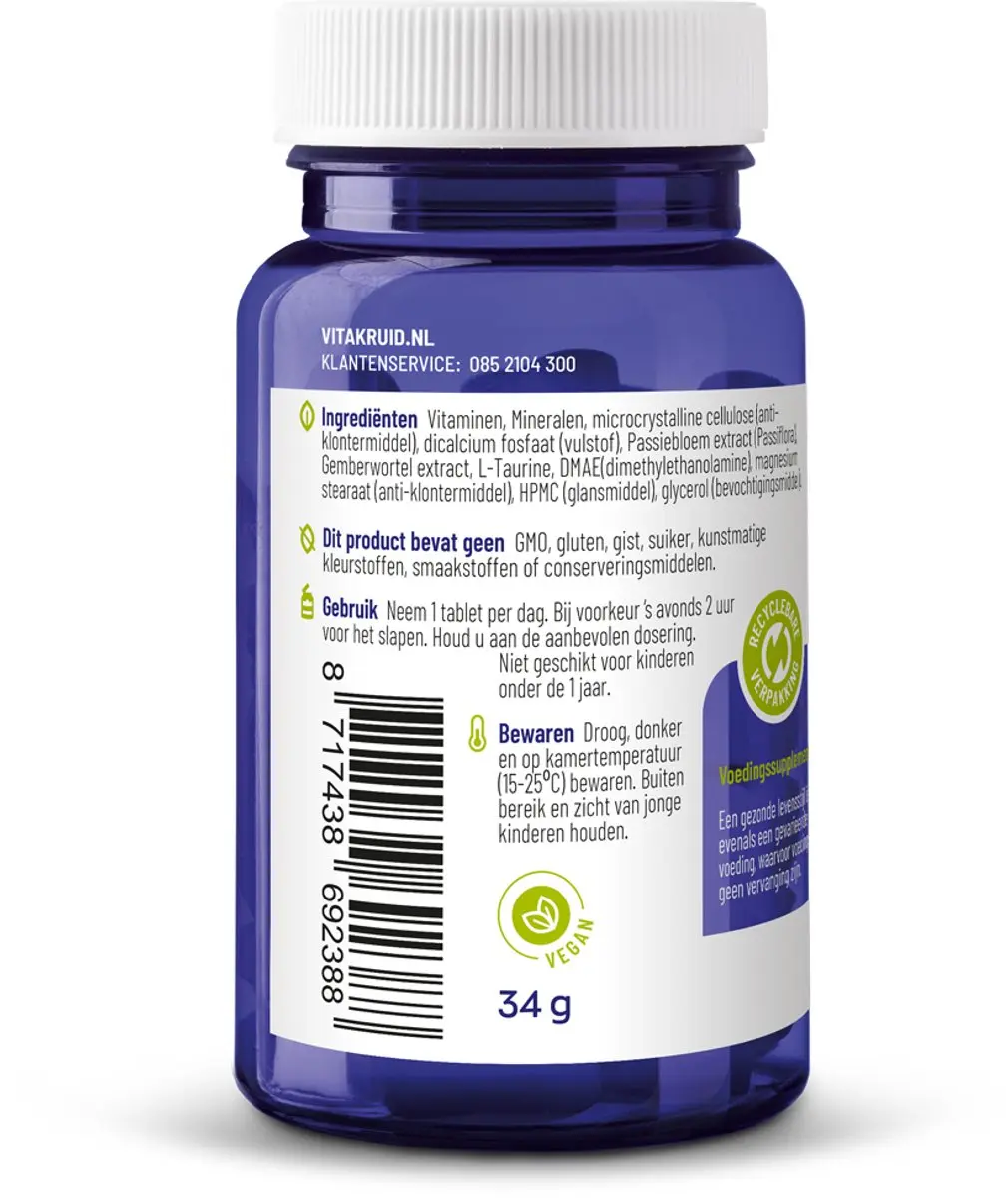 Vitakruid Multi Nacht Man Sport - 30 Tabletten