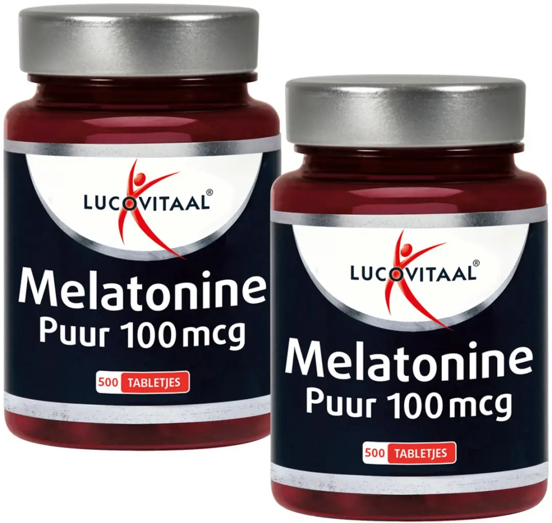 Lucovitaal Melatonine Puur 100mcg - 1000 Tabletten (2x500)