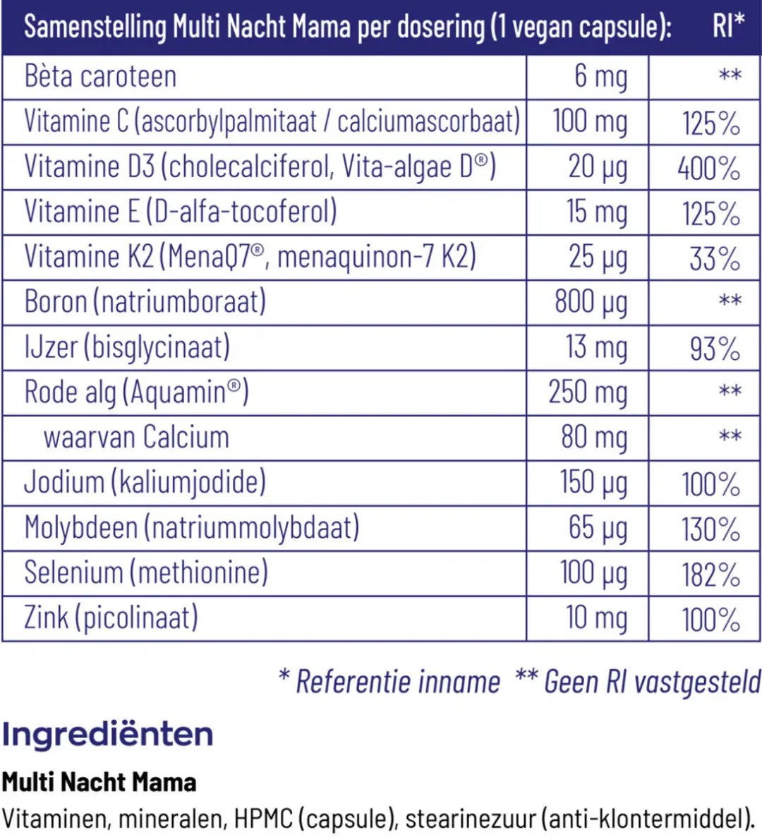 Vitakruid Multi Dag & Nacht Mama 90 Vegancapsules