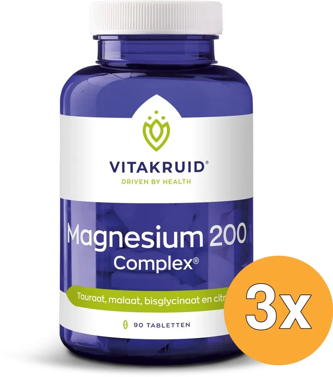 Vitakruid Magnesium 200 Complex Tauraat Malaat Bisglycinaat