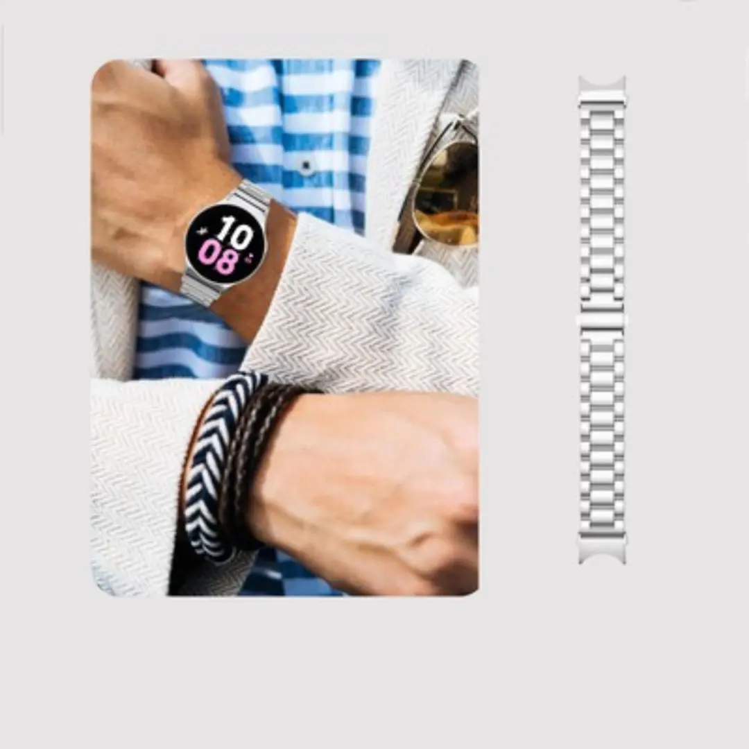 Just in Case PrimeSteel Horlogebandje Samsung Galaxy Watch - Zilver - afbeelding 6 van 6