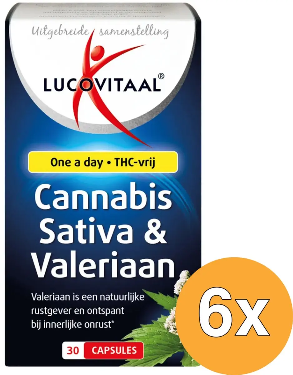 Lucovitaal Cannabis Sativa & Valeriaan 30 Capsules