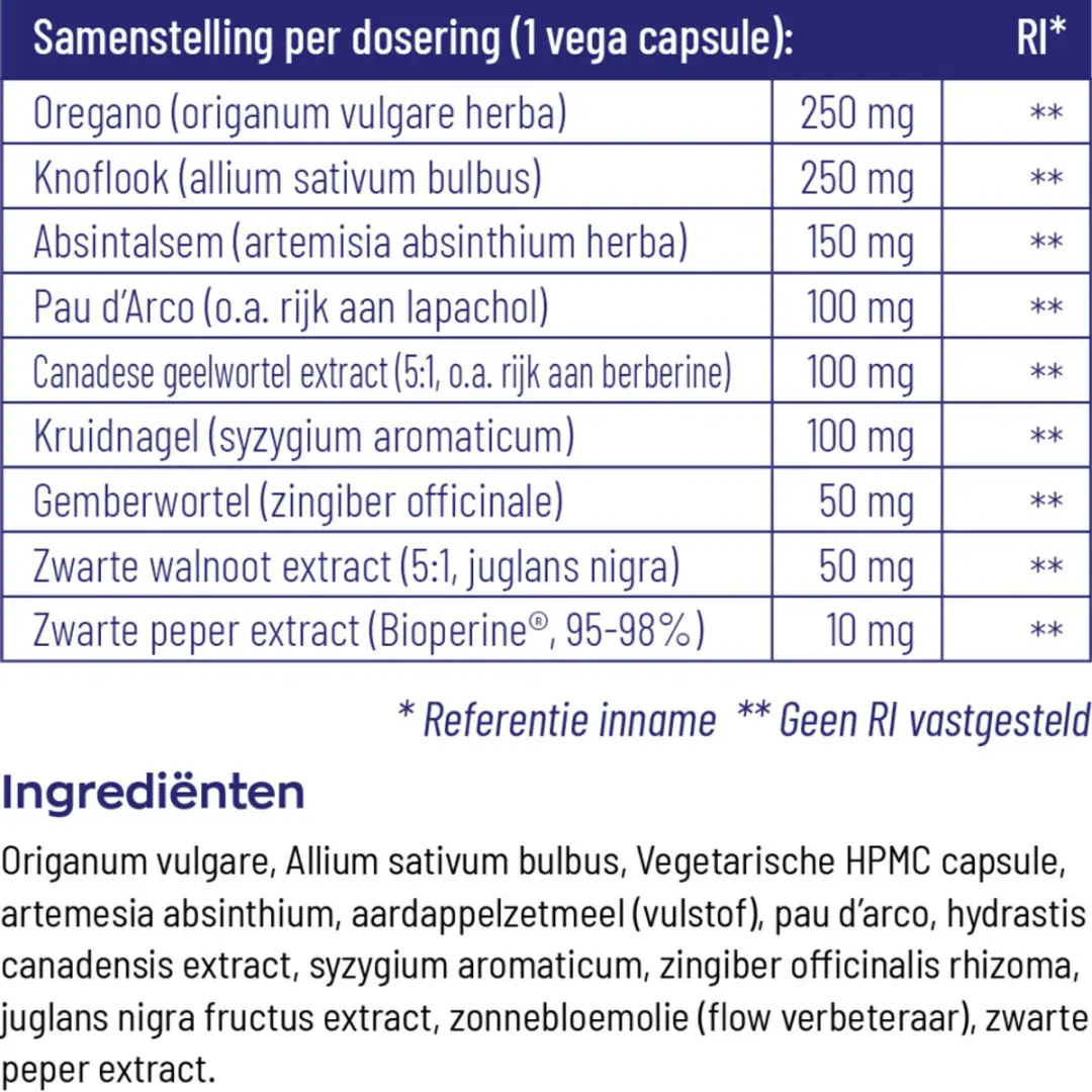 Vitakruid Para-DTX Vegancapsules - 120 Stuks