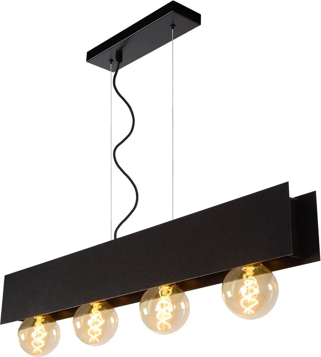 Lucide Surtus Hanglamp 4xE27 - Zwart