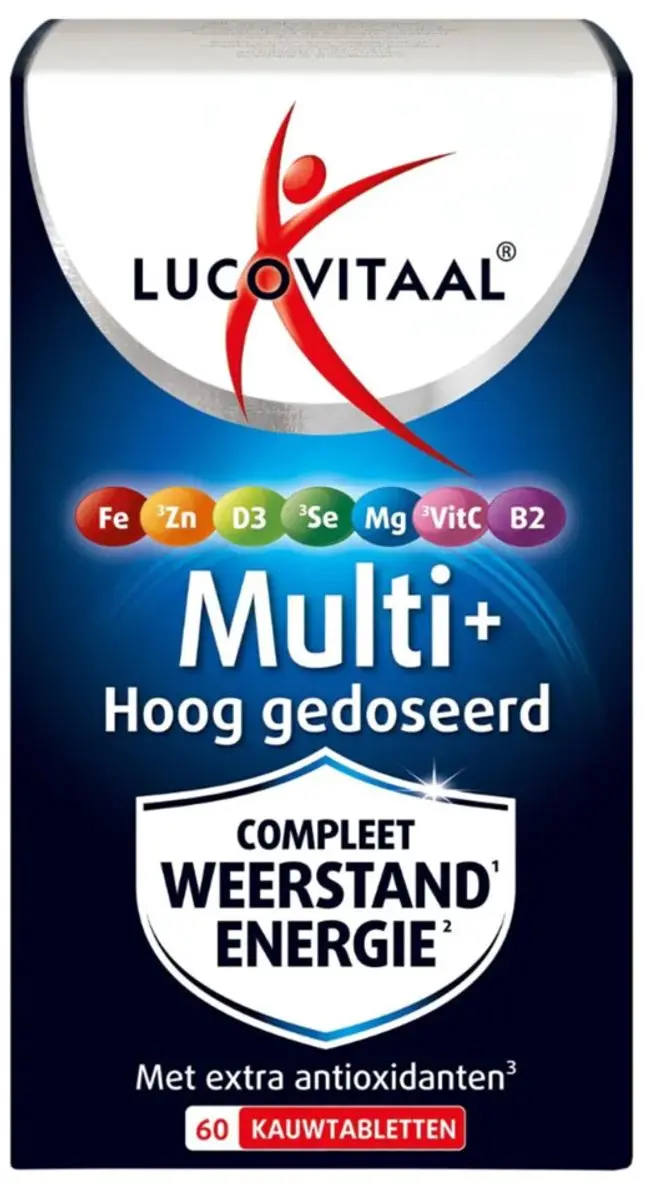 Lucovitaal Multi+ Weerstand Hoog Gedoseerd Kauwtabletten