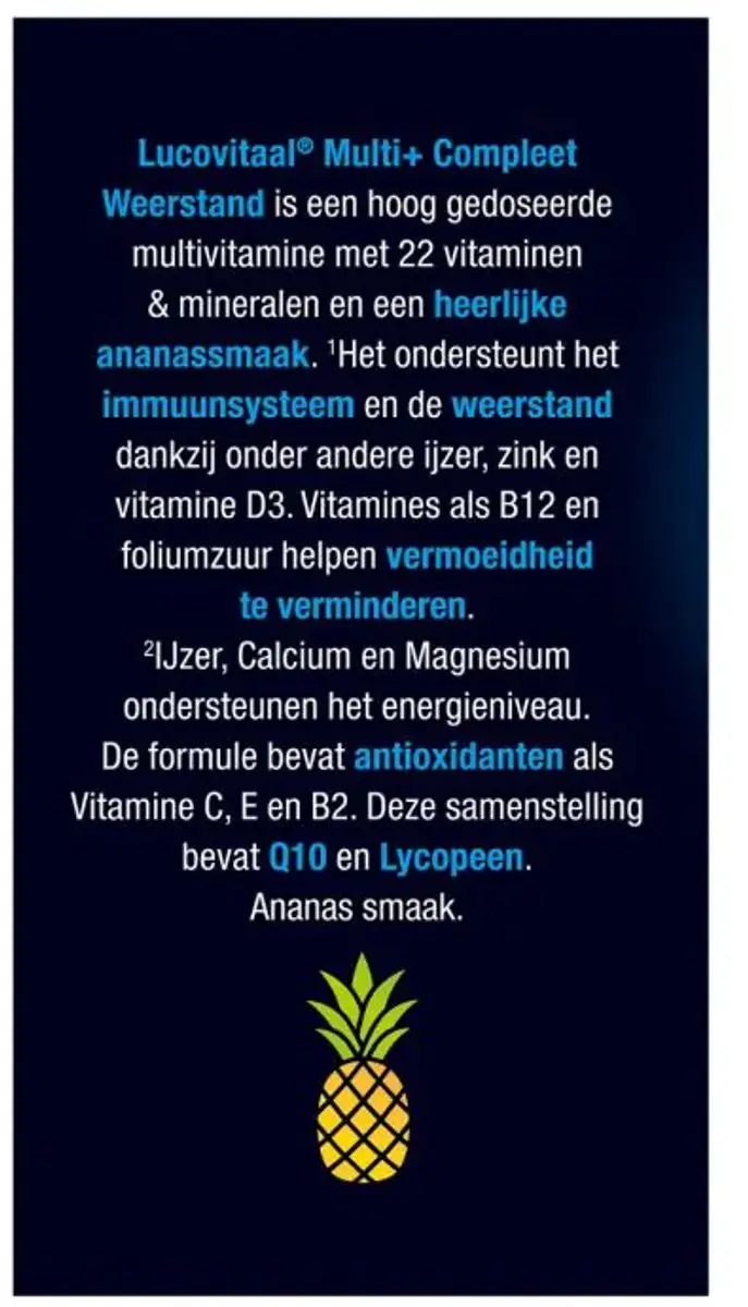 Lucovitaal Multi+ Weerstand Hoog Gedoseerd Kauwtabletten - 60 Stuks