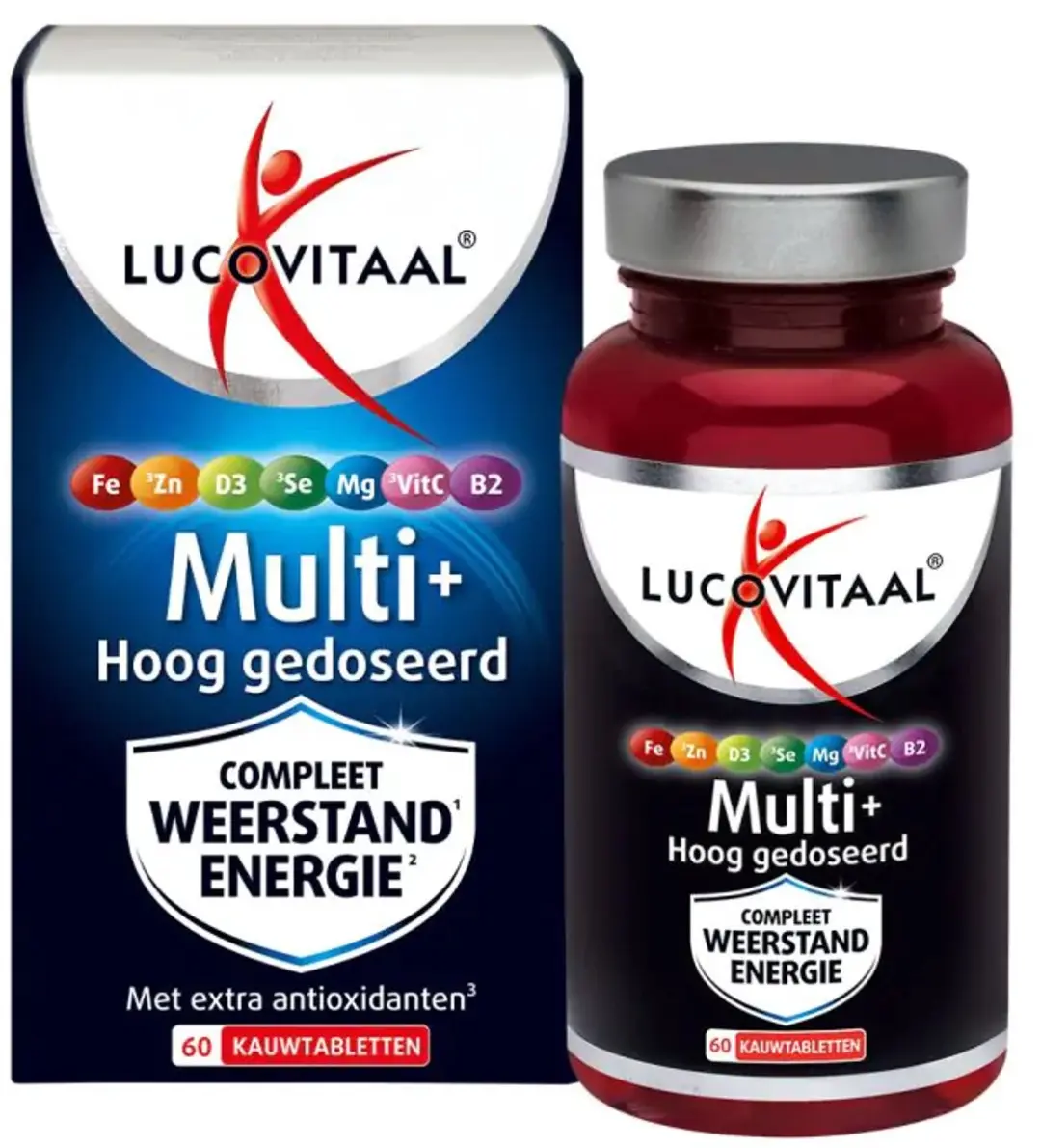 Lucovitaal Multi+ Weerstand Hoog Gedoseerd Kauwtabletten - 60 Stuks