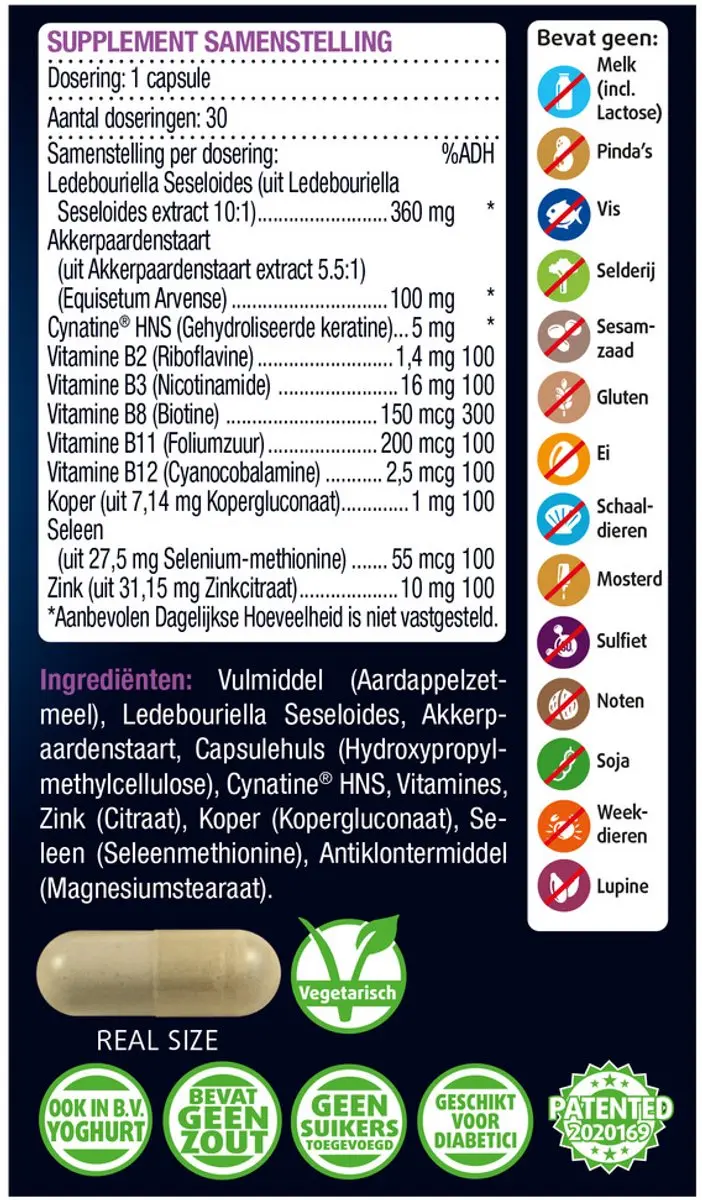 Lucovitaal Haar Groei & Volume Voedingssupplement 30 Capsules