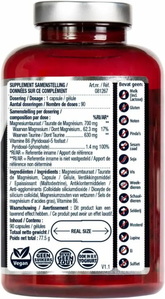 Lucovitaal Magnesium Tauraat 90 Capsules