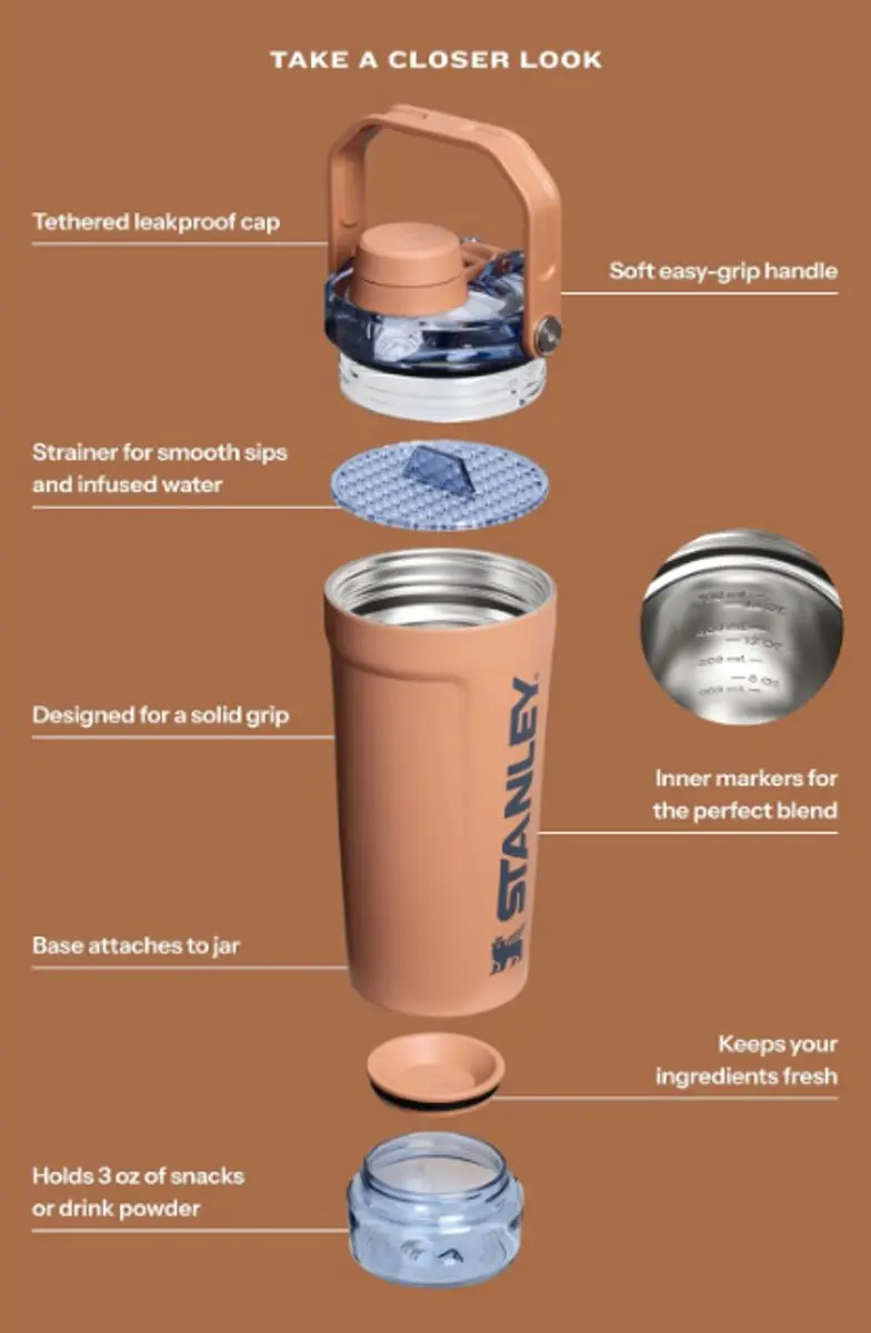 Stanley Vitalize Shakerfles 591ml - Rose Quartz