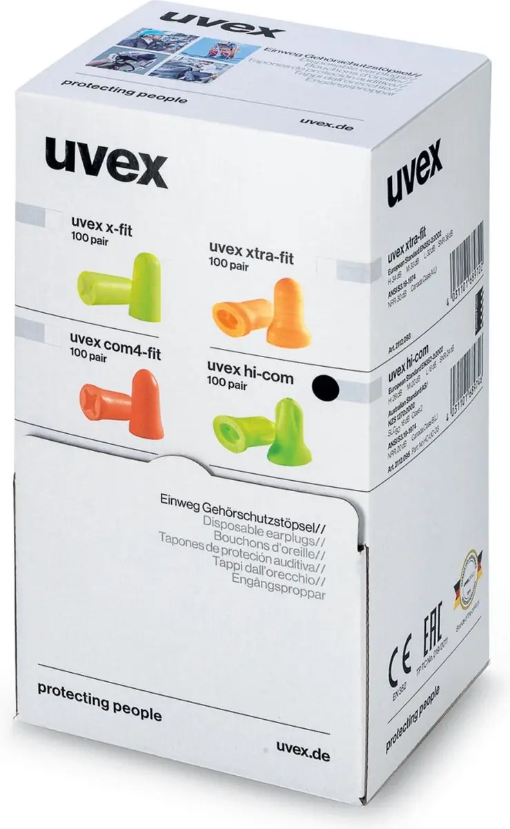 Uvex 2112095 hi-com Mini Oordoppen - 24dB - 100 Paar - Lime